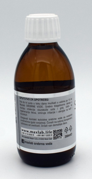 MAXLAB SREBRNA VODA 15 PPM – 200 ML - Img 2