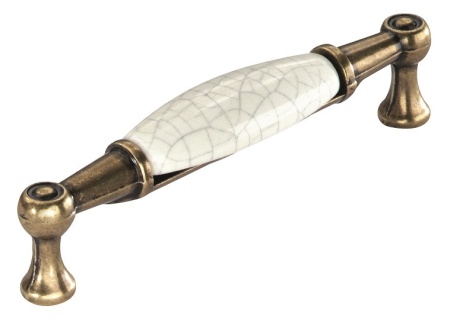 Maner mobila 1699-107ZN48PC5 bronz antic cu portelan spart Siro