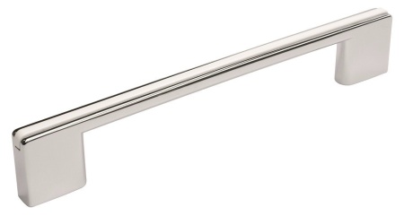 Maner mobila 2170-168ZN1A4 crom cu insertie alba Siro