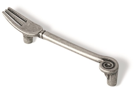 Maner mobila 1051 ZN28 argint antic furculita Siro
