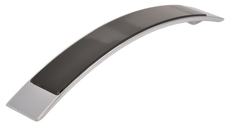 Maner mobila 2184 ZN1GH2 crom lucios cu insertie neagra Siro