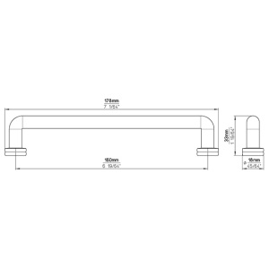 Maner mobila 2616-178ZN16 antracit lucios Siro