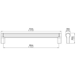 Maner mobila 2619 ZN27ZN27 inox Siro