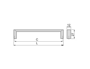 Maner mobila FUJI finisaj aluminiu