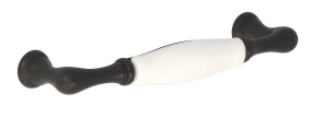 Maner portelan Giusti M62/M64 alb, negru sidefat mat 