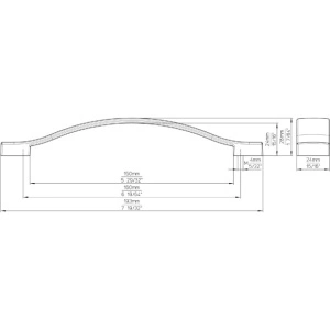 Maner mobila 1750-193PB21 aluminiu Siro