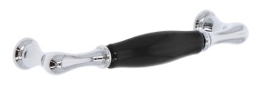 Maner mobila M62/M64 portelan negru, crom lucios Giusti