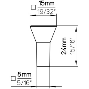 Buton mobila 1583-16ZN1 crom lucios Siro