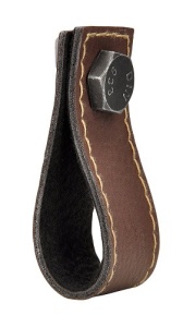Buton mobila LE005-75LS8ZN78 piele maro, negru vintage Siro