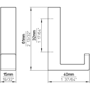 Cuier 2326/ZN1 crom lucios Siro