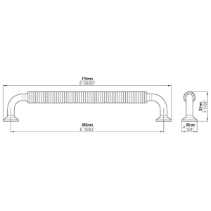 Maner mobila 2630-176PB12 negru mat Siro