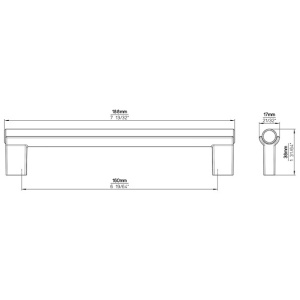 Maner mobila 2658-188PB12HZ55 nuc lacuit cu negru mat - Img 3