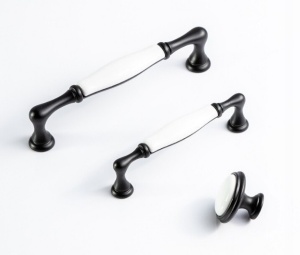 Maner mobila M62/M64 portelan alb, negru sidefat mat Giusti