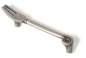 Maner mobila 1051 ZN28 argint antic furculita Siro
