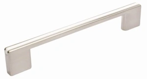 Maner mobila 2170-168ZN21A4 nichel satinat cu insertie alba Siro