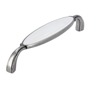 Maner mobila 1973 ZN29A4 argint antic insertie plastic Siro
