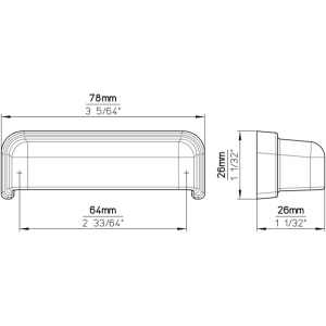 Maner mobila 2572 ZN27 inox Siro