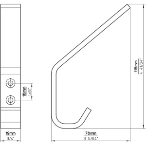 Cuier 2313/PB1 alb Siro