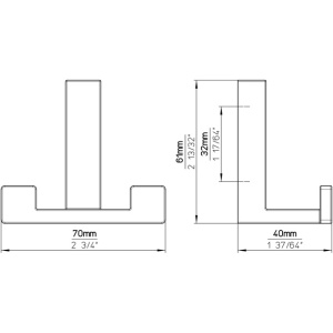 Cuier 2325/PB12 negru mat Siro
