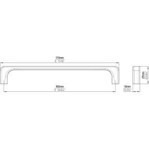 Maner mobila 2563-170ZN1 crom lucios Siro
