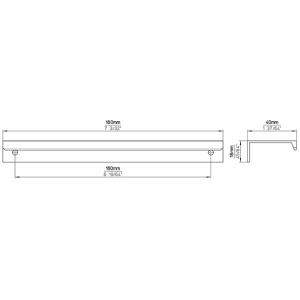 Maner mobila 2627-340PB12 negru mat