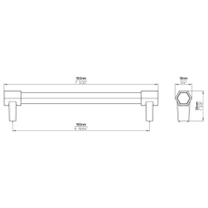 Maner mobila S678-180HZ55ZN27 nuc lacuit cu inox Siro