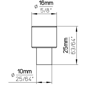Buton mobila 2508-16zn27 inox Siro