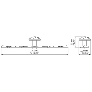 Buton mobila cu sild 1474-143ZN10 bronz antic Siro - Img 6