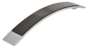 Maner mobila 2184 ZN1GH2 crom lucios cu insertie neagra Siro