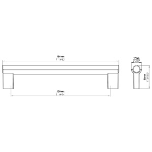 Maner mobila 2658-188ZN27HZ14 stejar lacuit cu inox - Img 5