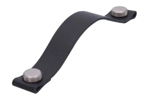 Maner mobila LE011-190LE5ZN27 piele neagra, inox Siro