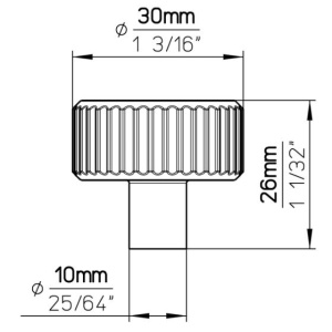 Buton mobila 2595-30PB12 negru mat Siro