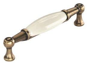 Maner mobila 1699-107ZN48PF21 bronz antic cu portelan simplu Siro