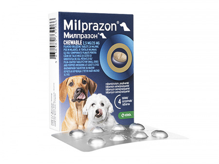 Milprazon Dog Chewable 2.5mg/25 mg - 4 tablete
