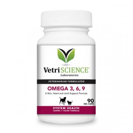 VETRI SCIENCE Omega 3, 6, 9, suplimente câini și pisici, 30 capsule cu gel