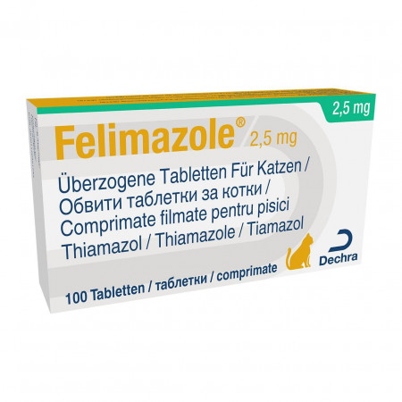 Felimazole Tiamazol 2.5 mg/ folie 25 comprimate