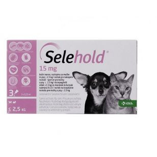 Selehold puppy and kitten 15 mg, 0.25 ml x 3 pipete
