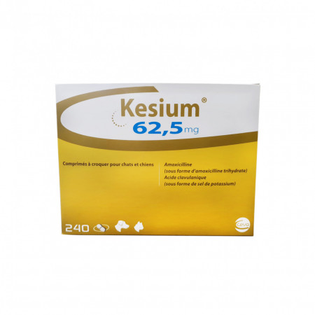 Kesium 62.5 mg amoxicilina + acid clavulanic 1 comprimat palatabil