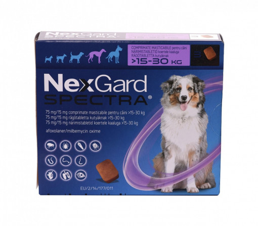Nexgard SPECTRA L pt.câini 15-30kg, 1 comprimat masticabil