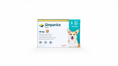 Simparica Caine 40 mg (10 - 20 kg), 1 comprimat