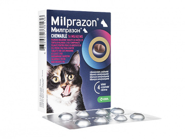 Milprazon Cat Chewable 16 mg/40 mg - 4 tablete