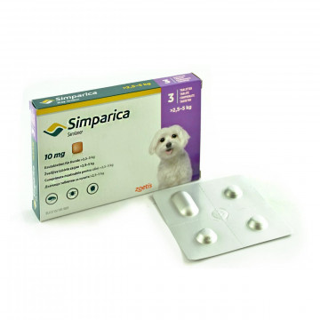 Simparica Caini 10 mg (2.5 - 5 kg), 3 tablete