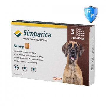 Simparica Caini 120 mg (40 - 60 kg), 3 comprimate