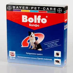 Bolfo Zgarda Antiparazitara Caine, 70 cm 