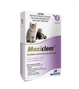 Moxiclear cat s 0,4ml *3pipete (mov)