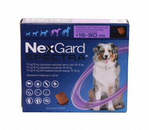 Nexgard Spectra L pt.câini 15-30kg, 3 comprimate masticabile