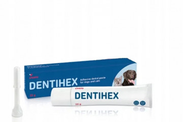 Dentihex Pasta de dinți adezivă pentru câini și pisici 20g
