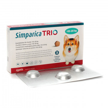 Simparica Trio 24mg (10,1-20 kg) 3 comprimate