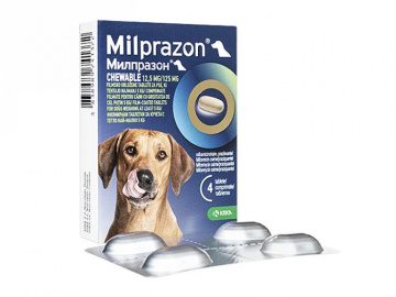 Milprazon Dog Chewable 12.5 mg/125 mg - 4 tablete