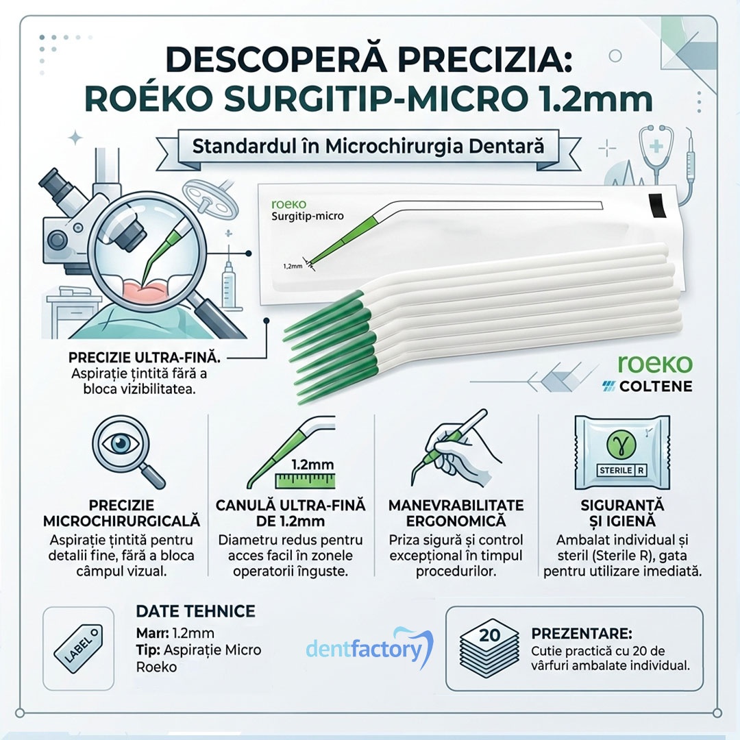 Cutie 20 aspiratoare chirurgicale Surgitip 2.8 mm ROEKO - imagine 3